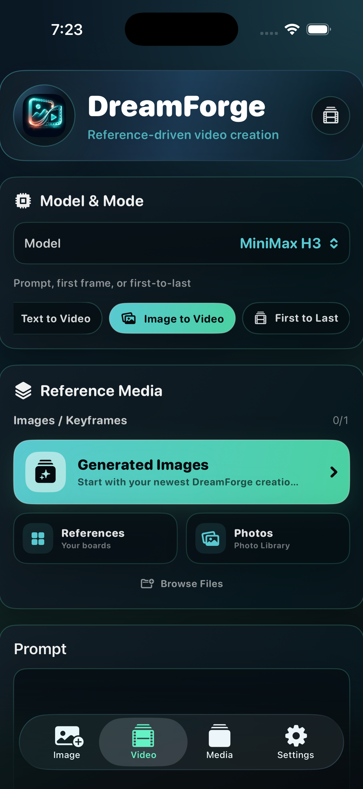 DreamForge Video Studio reference workflow